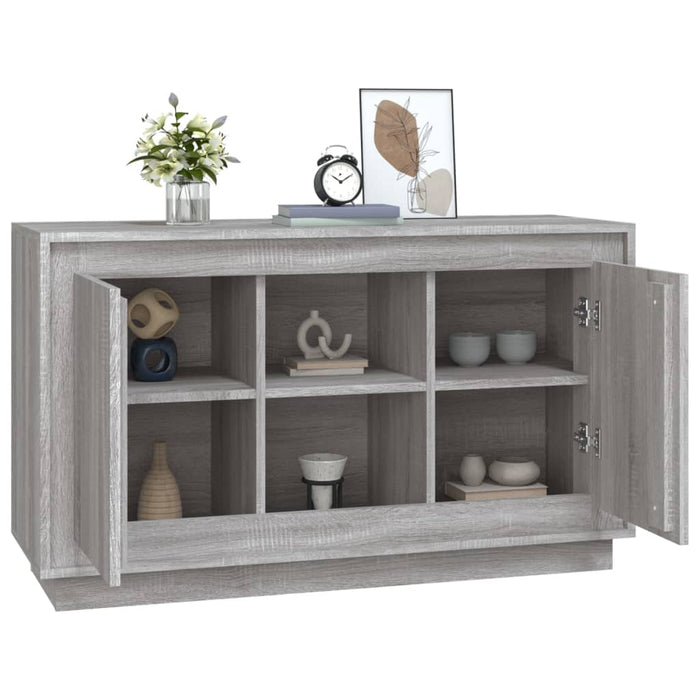 Credenza Grigio Sonoma 102x35x60 cm in Legno Multistrato 831883