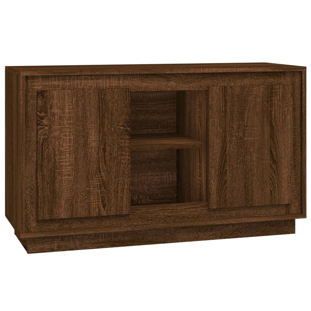 Credenza Rovere Marrone 102x35x60 cm in Legno Multistrato 831884
