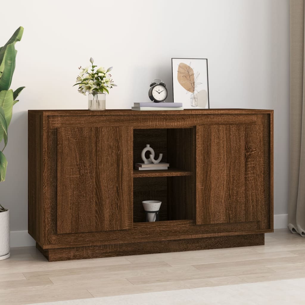 Credenza Rovere Marrone 102x35x60 cm in Legno Multistrato 831884