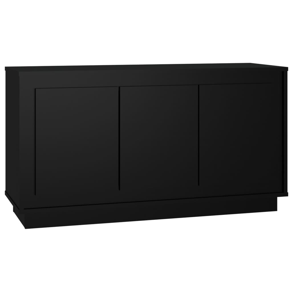 Credenza Nera 102x35x55 cm in Legno Multistrato 831886