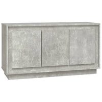 Credenza Grigio Cemento 102x35x55 cm in Legno Multistrato 831889