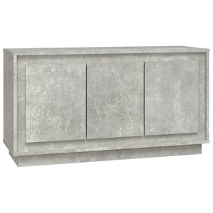 Credenza-Buffet-Armadio da cucina Grigio Cemento 102x35x55 cm in Legno Multistrato