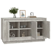 Credenza Grigio Cemento 102x35x55 cm in Legno Multistrato 831889