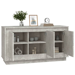 Credenza Grigio Cemento 102x35x55 cm in Legno Multistrato 831889