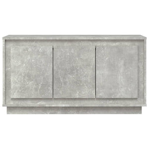 Credenza-Buffet-Armadio da cucina Grigio Cemento 102x35x55 cm in Legno Multistrato