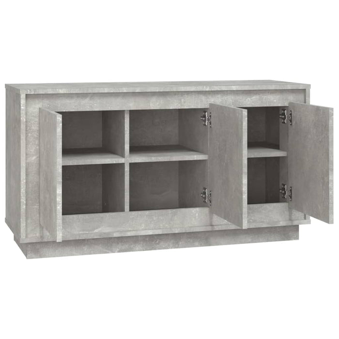Credenza Grigio Cemento 102x35x55 cm in Legno Multistrato 831889