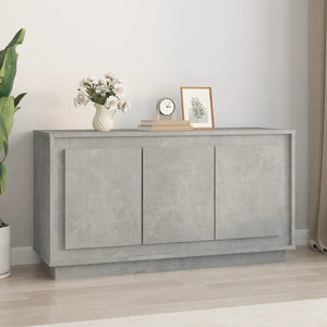 Credenza Grigio Cemento 102x35x55 cm in Legno Multistrato 831889