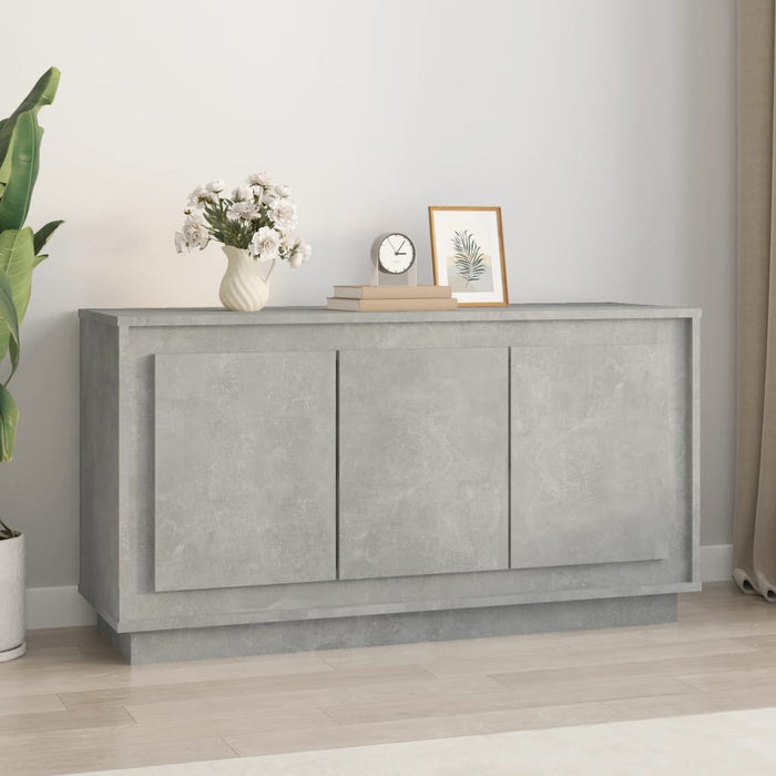 Credenza Grigio Cemento 102x35x55 cm in Legno Multistrato 831889