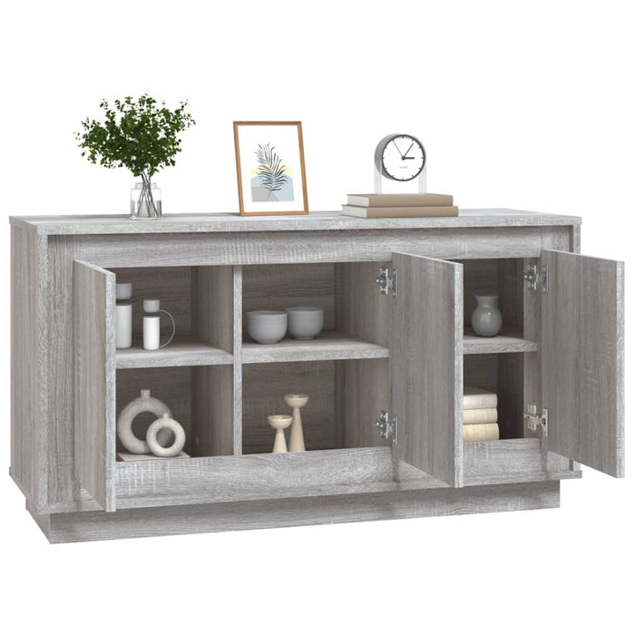 Credenza Grigio Sonoma 102x35x55 cm in Legno Multistrato 831891
