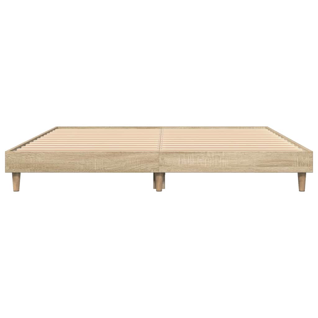Giroletto senza Materasso-Struttura Letto Rovere Sonoma 140x200cm in Truciolato 150417