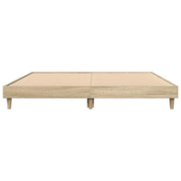 Giroletto senza Materasso-Struttura Letto Rovere Sonoma 140x200cm in Truciolato 150417