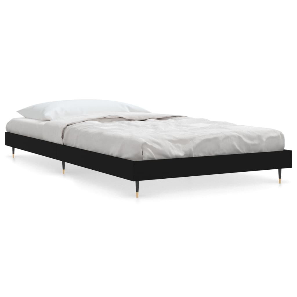 Giroletto-Struttura Letto Nero 90x200 cm in Legno Multistrato 502436