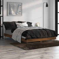 Giroletto senza Materasso-Struttura Letto Rovere Marrone 120x190 cm Truciolato 227599