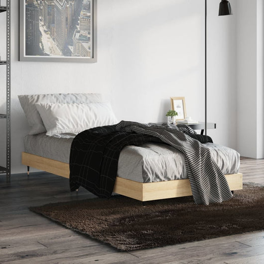 Giroletto senza Materasso-Struttura Letto Rovere Sonoma 75x190 cm in Truciolato 579418