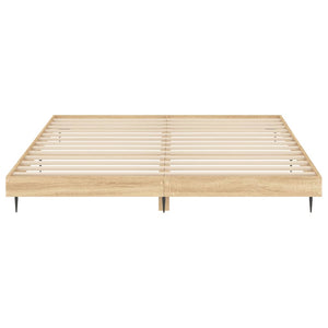 Giroletto senza Materasso-Struttura Letto Rovere Sonoma 140x200cm in Truciolato 744818