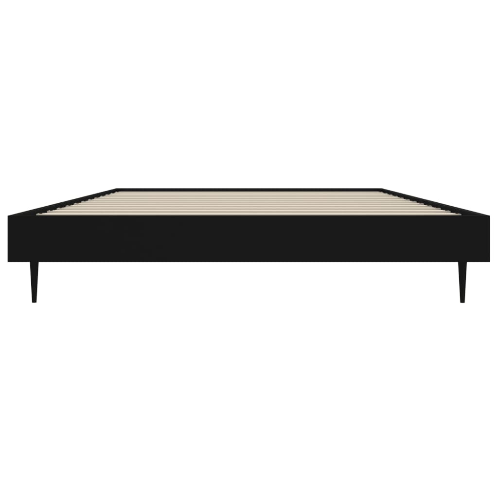 Giroletto-Struttura Letto Nero 90x200 cm in Legno Multistrato 837456
