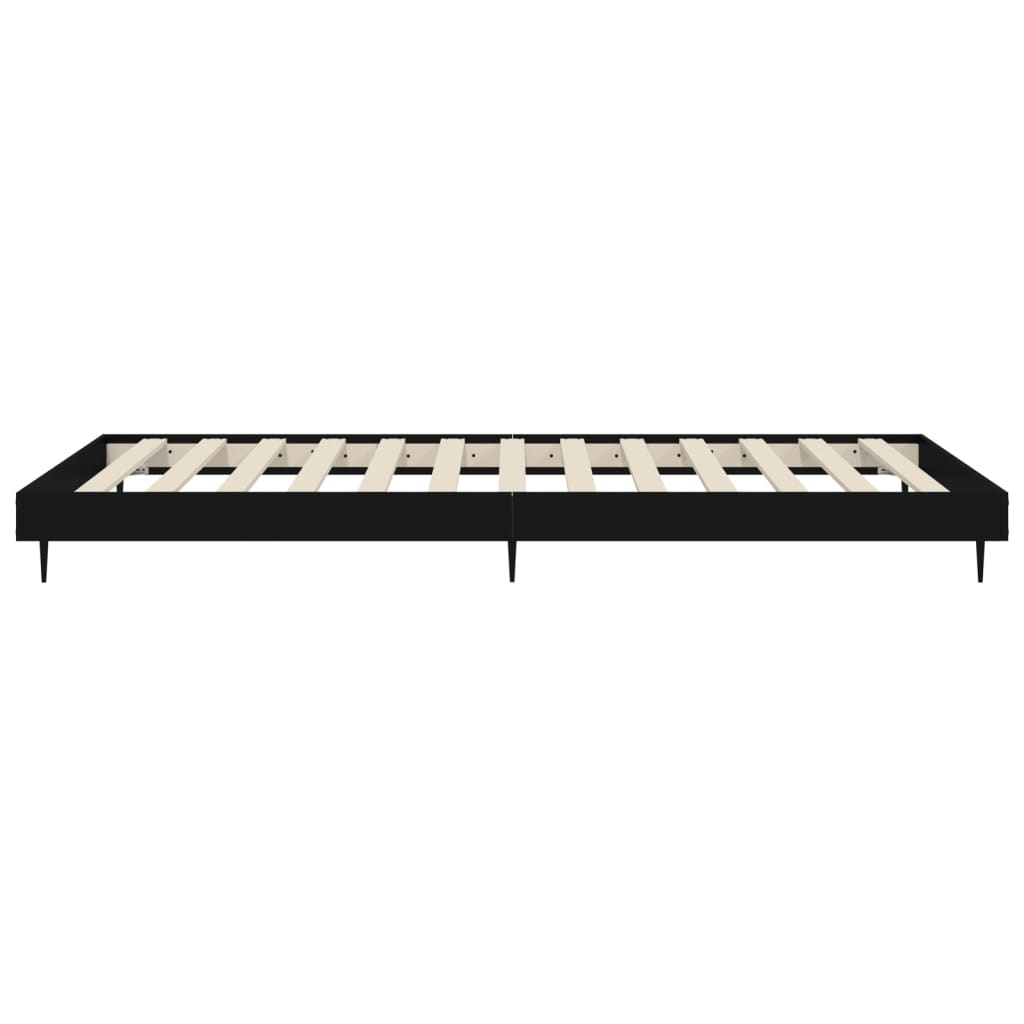 Giroletto-Struttura Letto Nero 90x200 cm in Legno Multistrato 837456