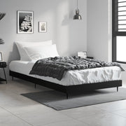 Giroletto-Struttura Letto Nero 90x200 cm in Legno Multistrato 837456