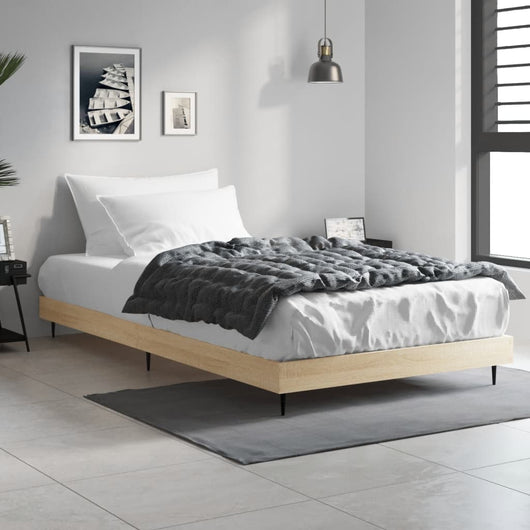 Giroletto senza Materasso-Struttura Letto Rovere Sonoma 90x200 cm in Truciolato 367490
