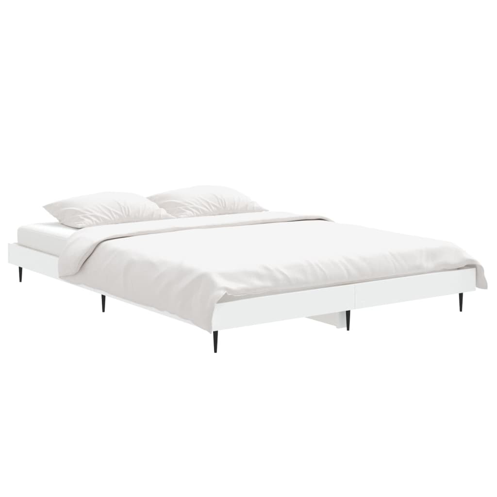 Giroletto-Struttura Letto Bianco 140x190 cm in Legno Multistrato 704696