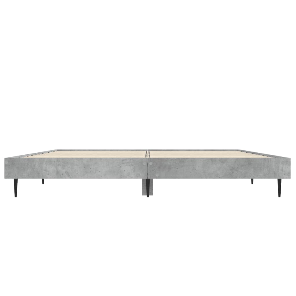 Giroletto-Struttura Letto Grigio Cemento 140x190 cm in Legno Multistrato 710288