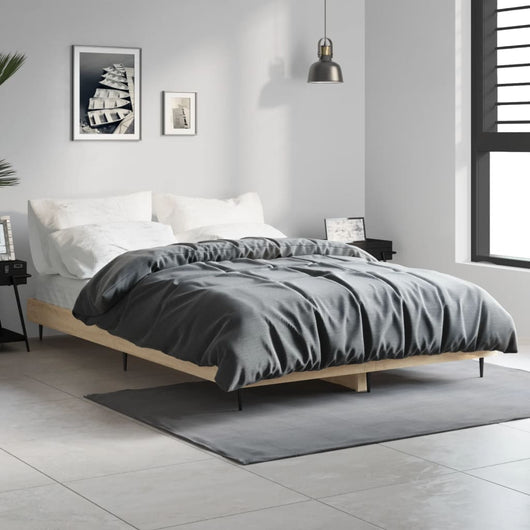 Giroletto senza Materasso-Struttura Letto Rovere Sonoma 120x190cm in Truciolato 327366