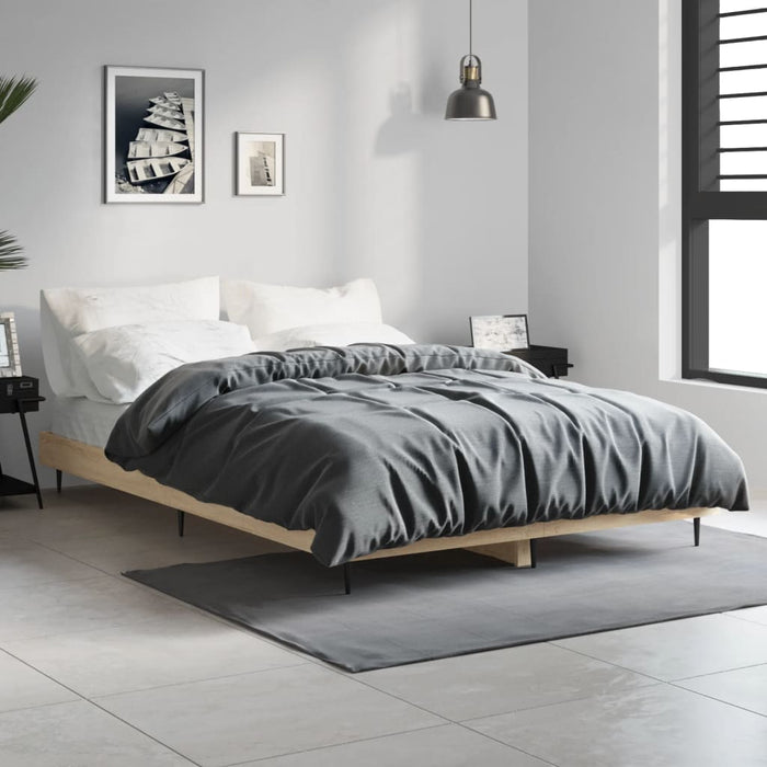 Giroletto senza Materasso-Struttura Letto Rovere Sonoma 120x190cm in Truciolato 327366
