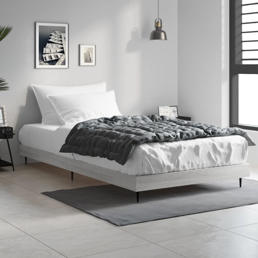 Giroletto-Struttura Letto Grigio Sonoma 90x190 cm in Legno Multistrato 426464