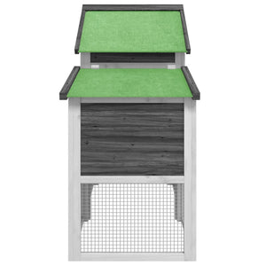 Recinto per pollaio in legno di pino grigio massiccio 1865 x 585 x 113 cm 02_0043897