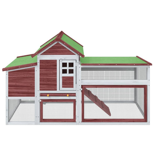 Recinto per pollaio gabbia per galline moka 1865 x 585 x 113 cm legno massello di pino marrone 02_0044019