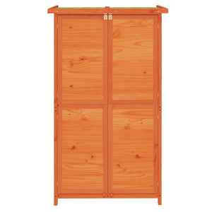 Rimessa da Giardino-Capanno da Giardino Marrone 83x57x140 cm Legno Massello di Pino