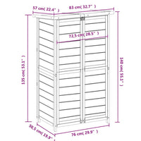 Rimessa da Giardino-Capanno da Giardino Marrone 83x57x140 cm Legno Massello di Pino