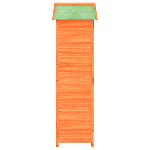 Rimessa da Giardino Marrone 120x53,5x170 cm Legno Massello Pino