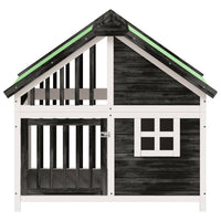 Gabbia per animali da compagnia 96 x 605 x 87 cm in legno massello di pino grigio 02_0041723