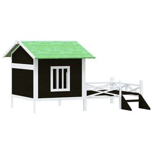 Cuccia per Cani Grigia 159x120x88,5 cm Legno Massello di Pino 172271