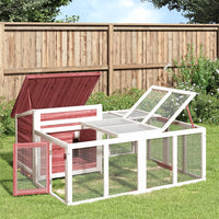 Conigliera Moka 144x123x67,5 cm in Legno Massello di Pinocod mxl 80804