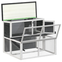 Conigliera Grigia 102x90x84,5 cm in Legno Massello di Pino 172284