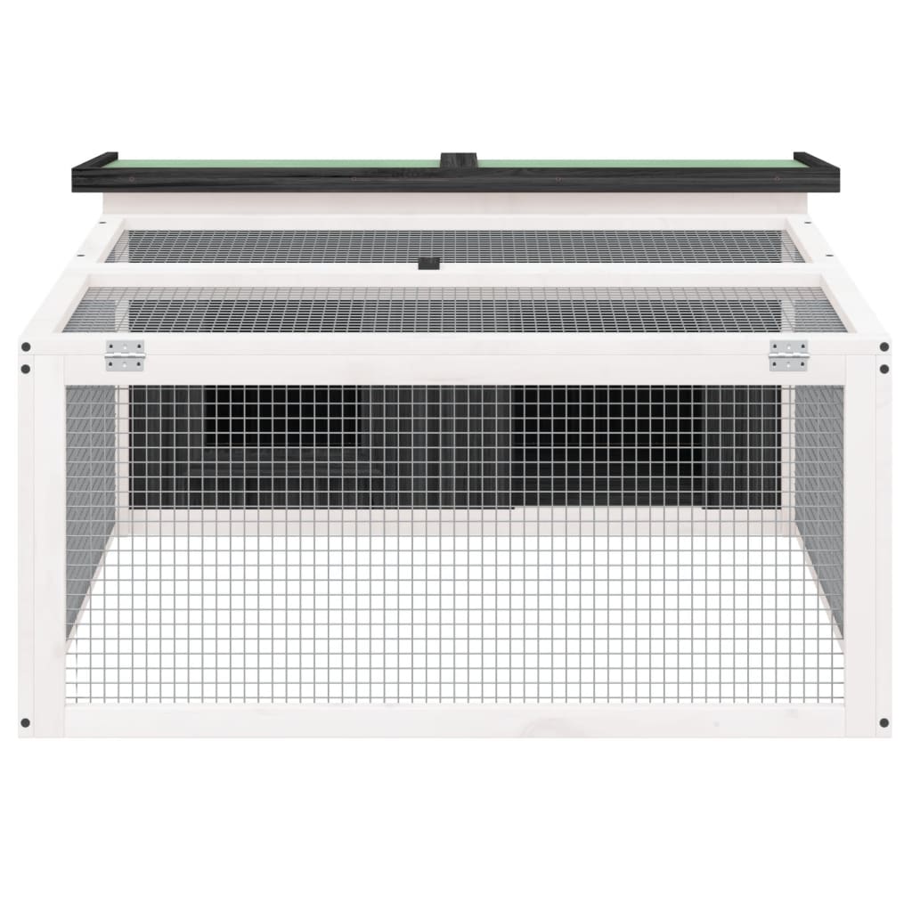 Conigliera Grigia 117,5x97x47,5 cm in Legno Massello di Pinocod mxl 118384