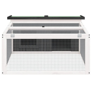 Conigliera Grigia 117,5x97x47,5 cm in Legno Massello di Pinocod mxl 118384