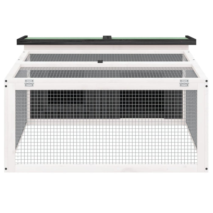 Conigliera Grigia 117,5x97x47,5 cm in Legno Massello di Pinocod mxl 118384