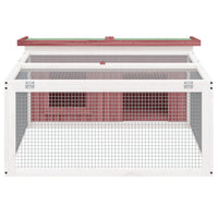 Conigliera Moka 117,5x97x47,5 cm in Legno Massello di Pino