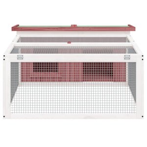 Conigliera Moka 117,5x97x47,5 cm in Legno Massello di Pino