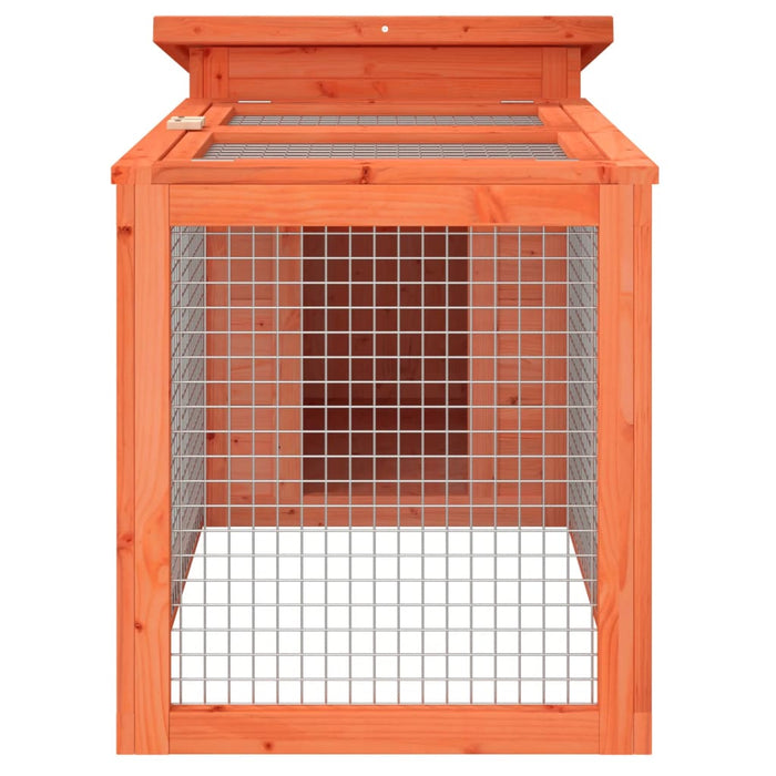 Conigliera Marrone 100,5x54x55 cm in Legno Massello di Pino 172289