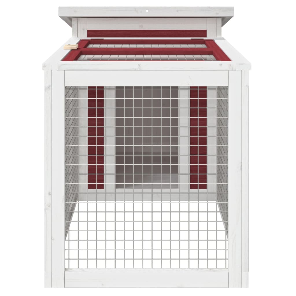 Conigliera Moka 100,5x54x55 cm in Legno Massello di Pino 172291