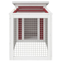 Conigliera Moka 100,5x54x55 cm in Legno Massello di Pino 172291