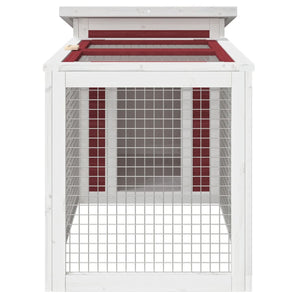 Conigliera Moka 100,5x54x55 cm in Legno Massello di Pino 172291