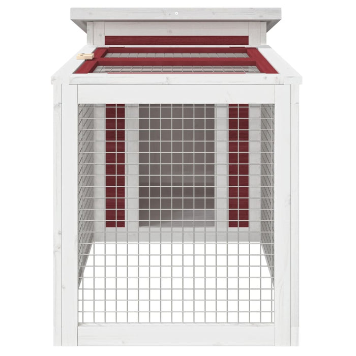 Conigliera Moka 100,5x54x55 cm in Legno Massello di Pino 172291
