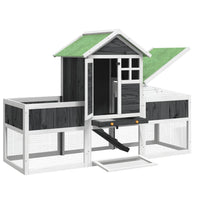 Capanna 170 x 63 x 113 cm in legno di pino massiccio grigio 02_0041941