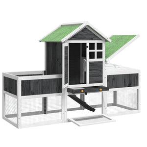 Capanna 170 x 63 x 113 cm in legno di pino massiccio grigio 02_0041941