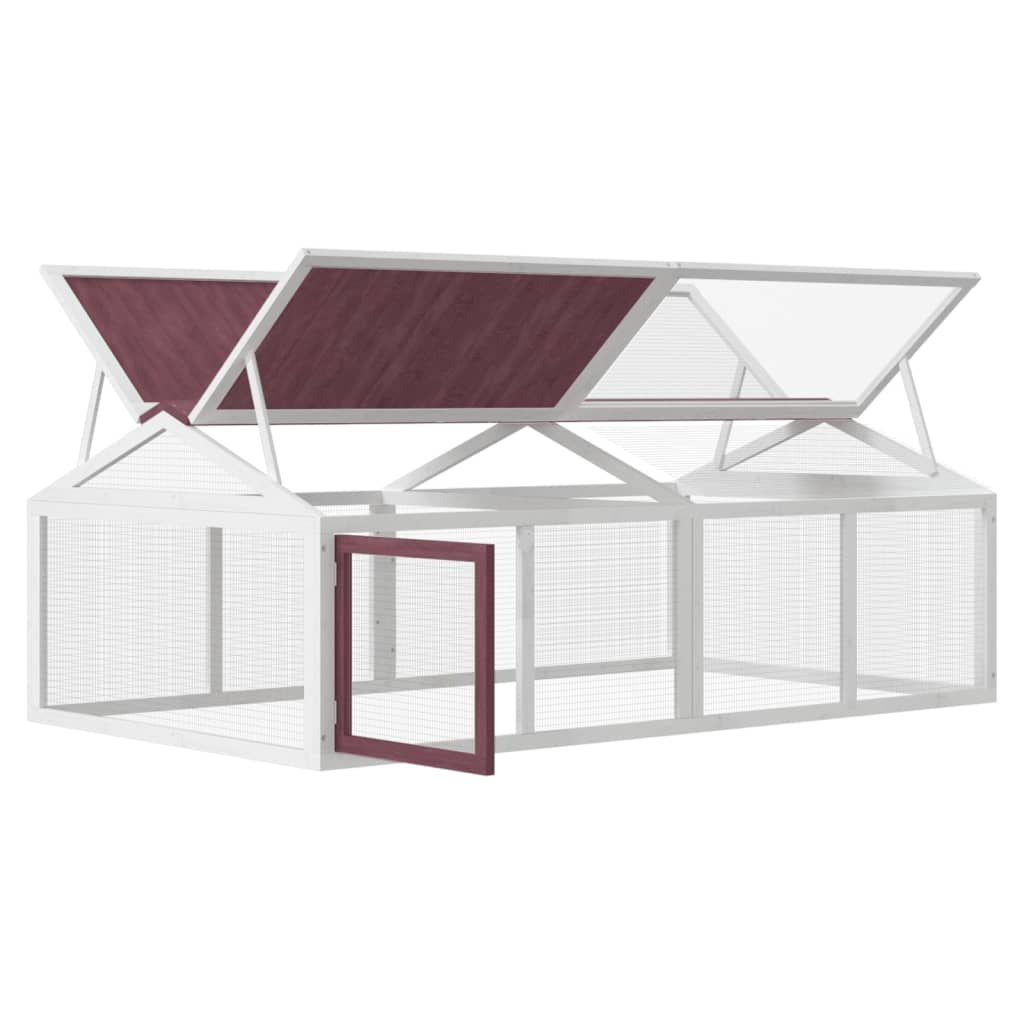 Box per Animali Moka 200x112,5x74 cm in Legno Massello di Pino